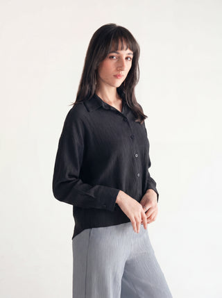 Textured Button Down Shirt- WS25-257