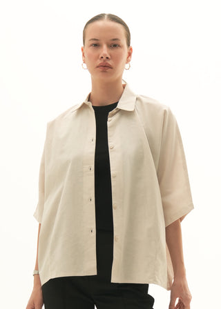 Button-Down linen blend Shirt